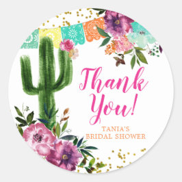 Redondo Adesivo de Taco Mexicano Colorido sobre Amor Obrig