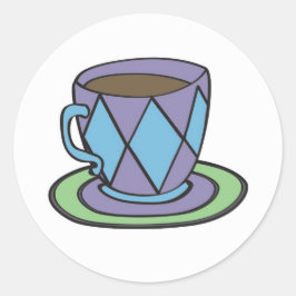 Redondo Adesivo de Teacup Roxo