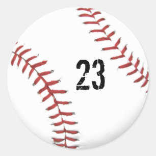 Redondo adesivo de tema de beisebol