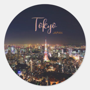 Redondo Adesivo de Tóquio Japão Presente Lembrança Japonês