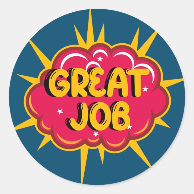 Redondo adesivo de trabalho do excelente (Frente)