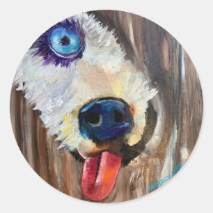 Redondo Adesivo de transporte de cães de trenó de alaska