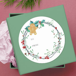 Redondo Adesivo de Troca de Biscoitos de Natal