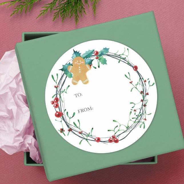 Redondo Adesivo de Troca de Biscoitos de Natal (Criador carregado)