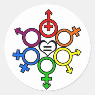 Redondo Adesivo de Unidade Igual de Amor