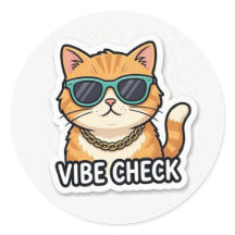 Adesivo de Verificação de Vibração de Gato Engraça