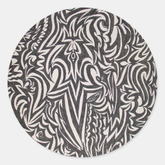 Redondo Adesivo de viagem do caos