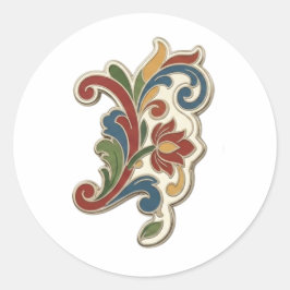 Redondo Adesivo de vinil Rosemaling!