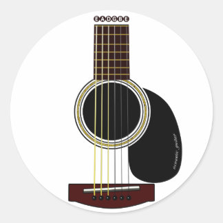 Redondo adesivo de violão acústico