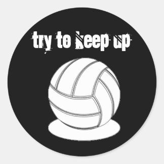 Redondo Adesivo de vôlei - Tentar Continuar