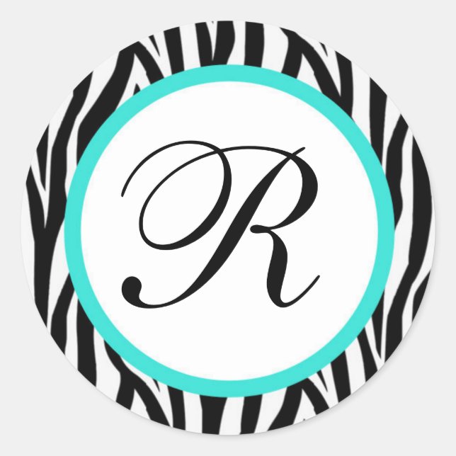 Redondo adesivo de zebra e de turismo (#LABL 017) (Frente)