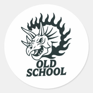 Redondo Adesivo Divertido de Dinossauro Antigo