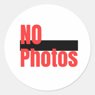 Redondo Adesivo Divertido Sem Fotografias - Sinal de Sem I