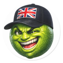 Adesivo divertido Union Jack britânico verde