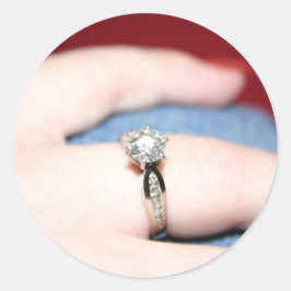 Redondo Adesivo do anel casado - Personalizável