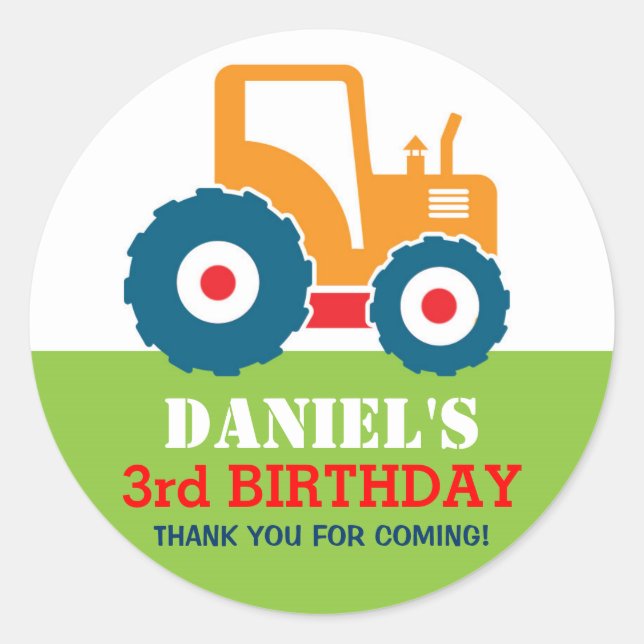 Redondo Adesivo do Aniversário de criança de Cartografia d (Frente)