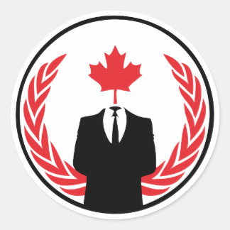 Redondo Adesivo do Anonymous Canada