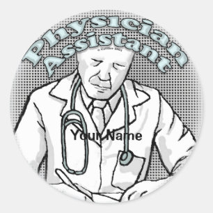 Redondo Adesivo do Assistente Médico