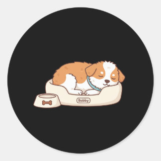 Redondo Adesivo do Bobby Cachorro Dorminhoco: Cachorrinho 