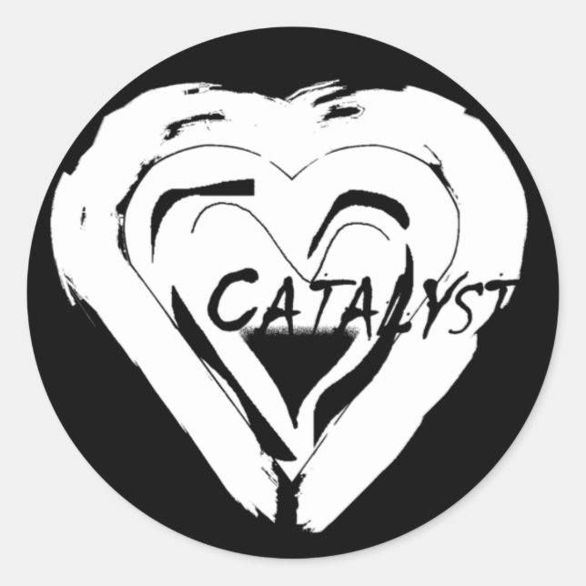 Redondo Adesivo do Catalyst Negro (Frente)
