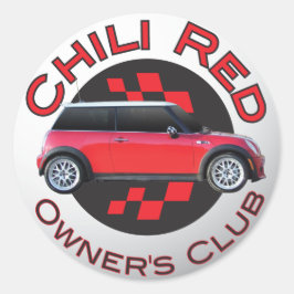 Redondo Adesivo do Chili Red Owner's Club