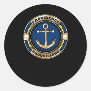 Redondo Adesivo do Emblema da Âncora de Providence Rhode I