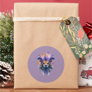 Redondo Adesivo do Leão Demônio Gotejante