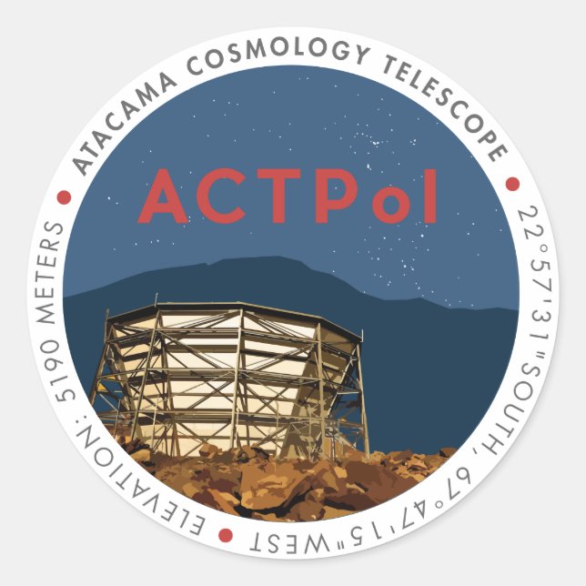 Redondo Adesivo do logotipo ACTPol (Frente)