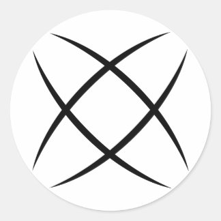 Redondo Adesivo do logotipo branco