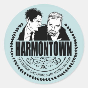 Redondo Adesivo do logotipo da Harmontown