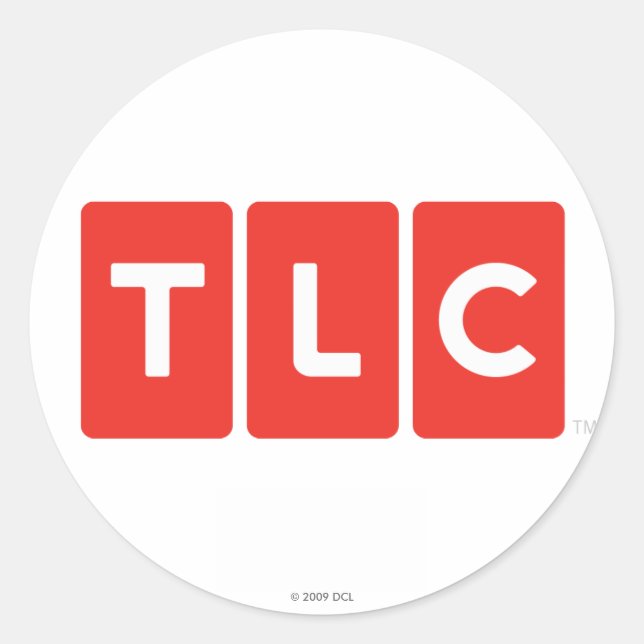 Redondo Adesivo do logótipo da rede TLC (Frente)