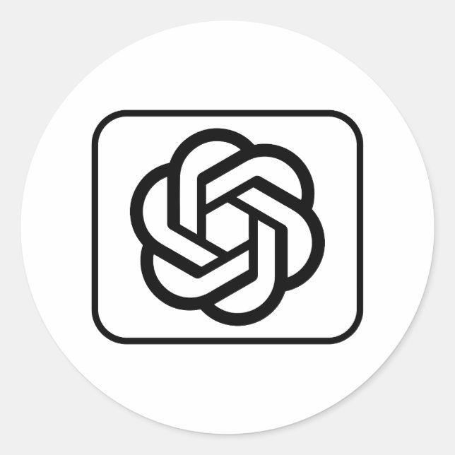 Redondo adesivo do logotipo do bate-papo (Frente)