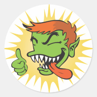 Redondo Adesivo do logotipo Gremmie - Branco