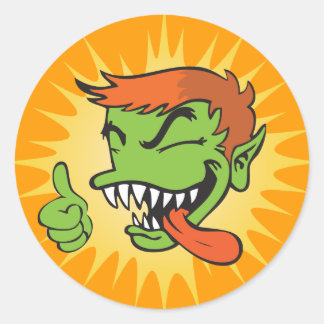 Redondo Adesivo do logotipo Gremmie - Laranja