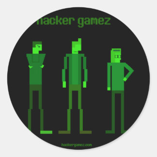 Redondo Adesivo do logotipo Hacker Gamez