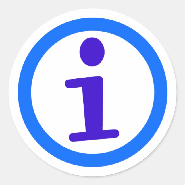 Redondo Adesivo do logotipo "i" da Brattleboro (Frente)