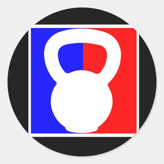 Redondo Adesivo do logotipo Kettlebell Pro (Frente)