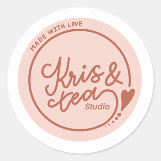 Redondo Adesivo do logotipo Kristea (Frente)