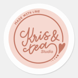Redondo Adesivo do logotipo Kristea