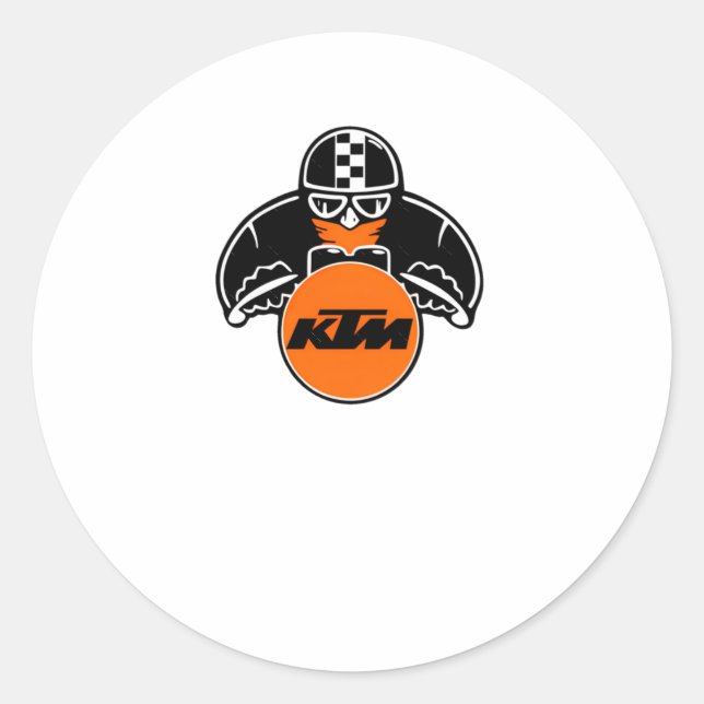 Redondo Adesivo do logotipo Ktm4 (Frente)
