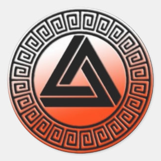 Redondo Adesivo do logotipo laranja sanguíneo