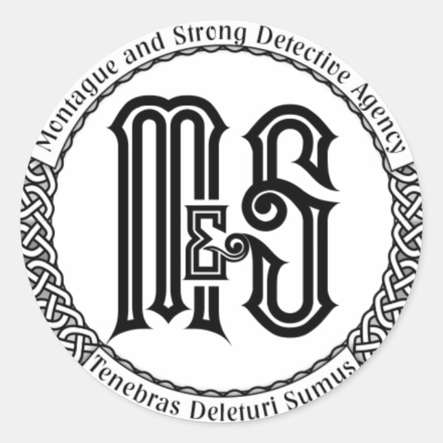 Redondo Adesivo do logotipo M&S (Frente)