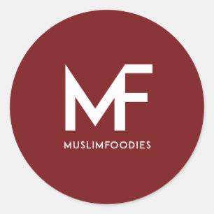 Redondo Adesivo do logotipo MuslimFoodies
