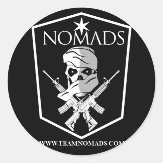 Redondo adesivo do LOGOTIPO NOMADS