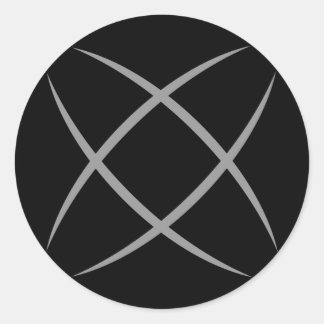 Redondo Adesivo do logotipo preto