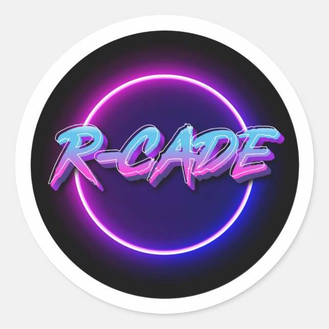 Redondo Adesivo do logotipo R-Cade (Frente)
