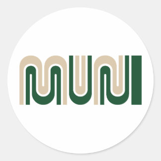 Redondo Adesivo do logotipo San Francisco Muni
