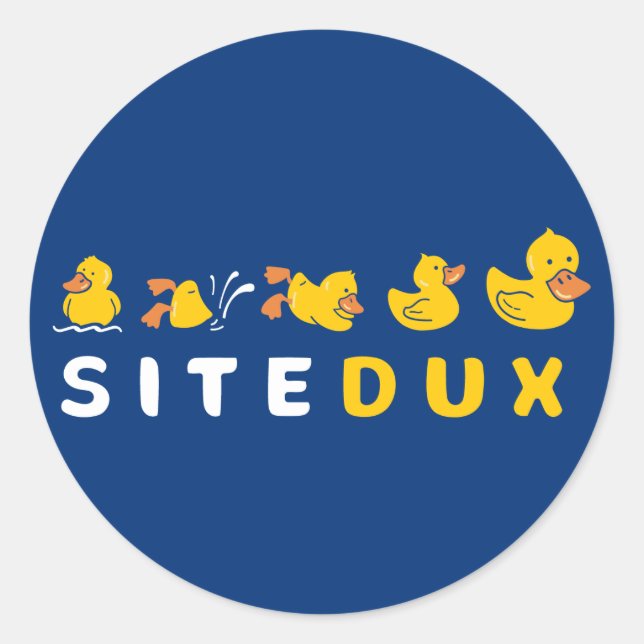 Redondo Adesivo do logotipo Sitedux (Frente)