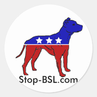 Redondo Adesivo do logotipo Stop-BSL