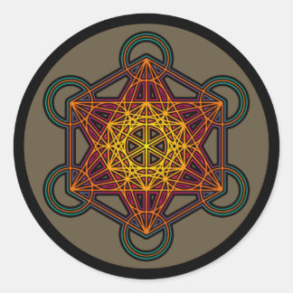 Redondo adesivo do metatron cube mandala